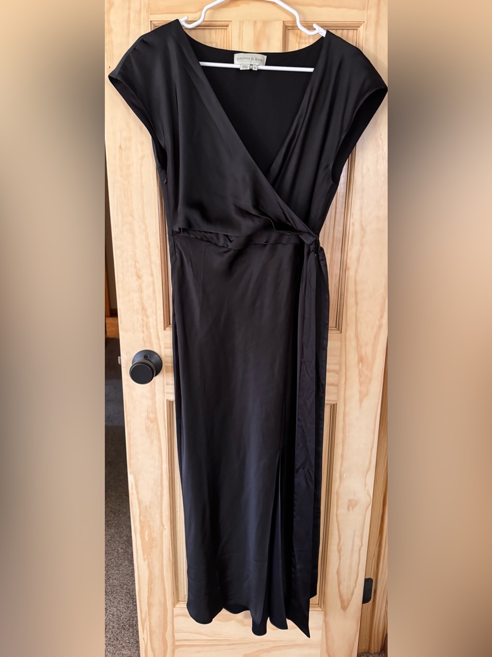 Sachin + Babi Black Wrap Maxi Dress
